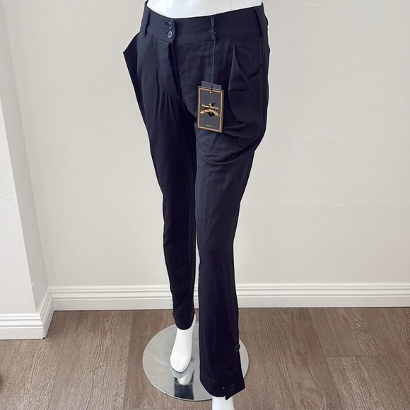 Vivienne Westwood Anglomania Twisted Trousers in Black Wool Blend Italian 40 - Picture 10 of 11